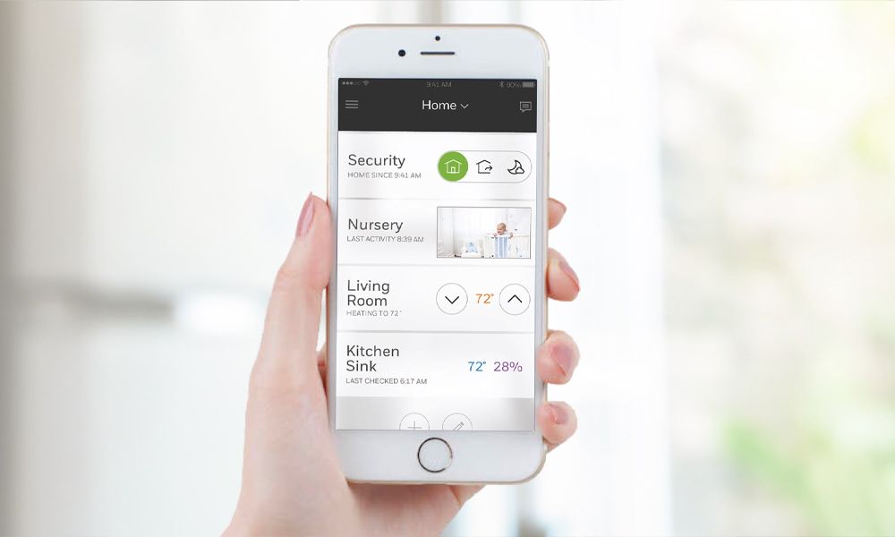 Residio, app interface on iphone